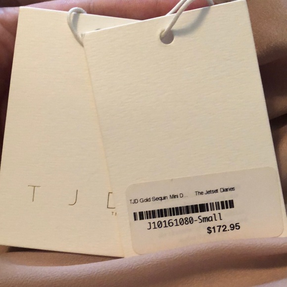 BNWT The Jetset Diaries gold diamond mini dress. - Picture 6 of 6